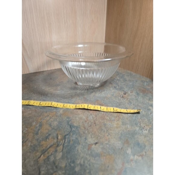 Federal Glass 9" Footed Nesting Clear Mixing Bowl - Picture 3 of 6